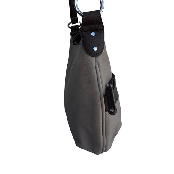 New Taupe Brown Faux Leather Crossbody Bag Adjustable Strap Stylish & Versatile - Picture 4 of 8